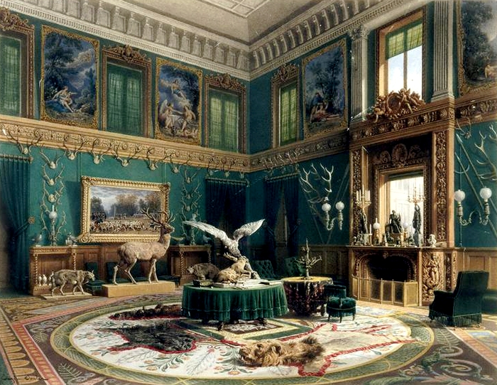 Le salon de la vénerie chez le comte Edgar Ney par Eugène Édouard Soulès - Don à la Société de Vènerie